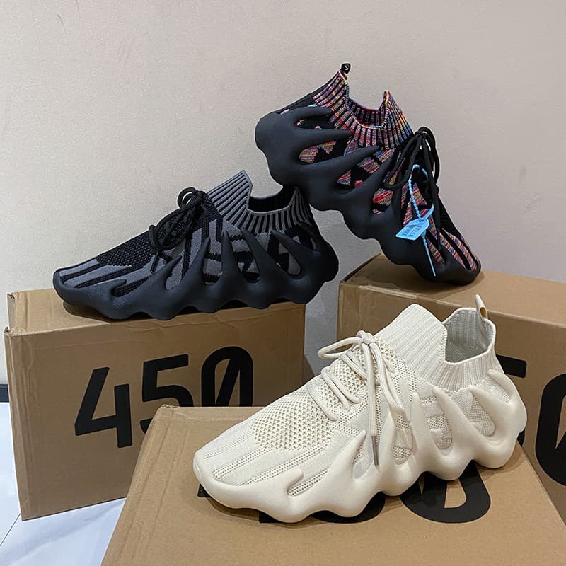 Socks, fashionable comfortable footwear, sports casual footwear for leisure, running sneakers, for beloved, made with flyknit technology, summer 2026, Korean style 3