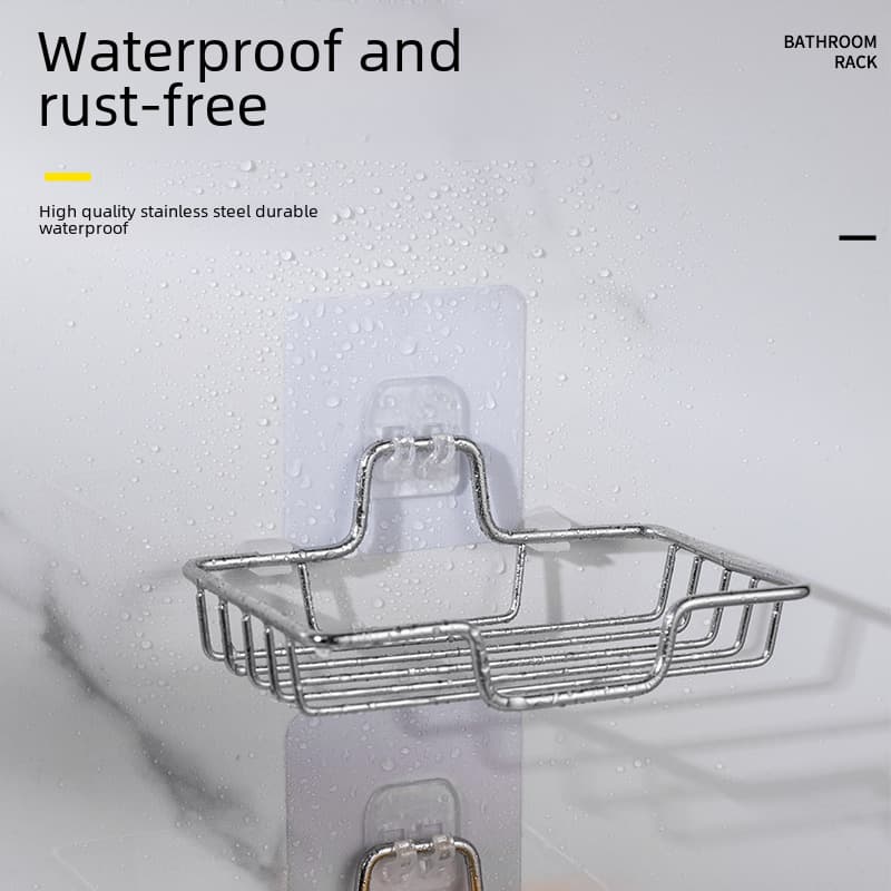 Soap holder stainless steel, wall drying rack 2