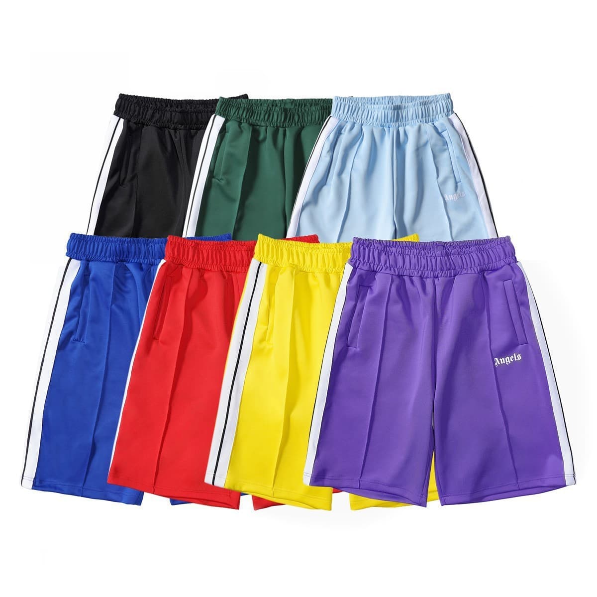 Breathable quick dry shorts for leisure for men and women, rainbow trousers, drawstring 5
