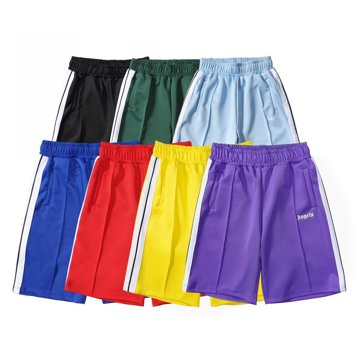 Breathable quick dry shorts for leisure for men and women, rainbow trousers, drawstring 1