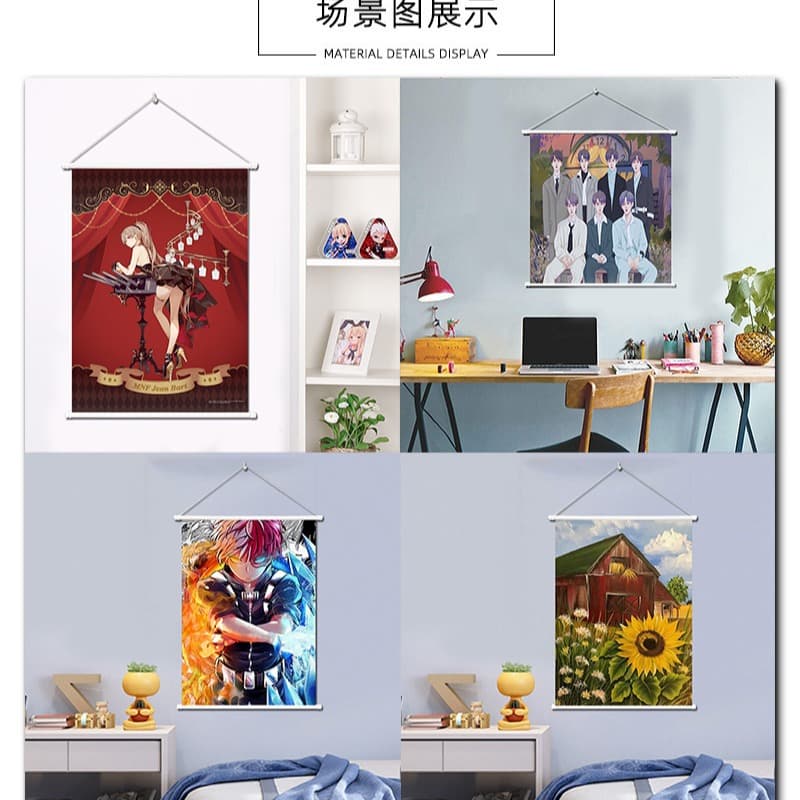 Source factory cartoon animation hanging painting printing Man exhibition Periodical scroll painting inkjet star two -dimensional poster 2
