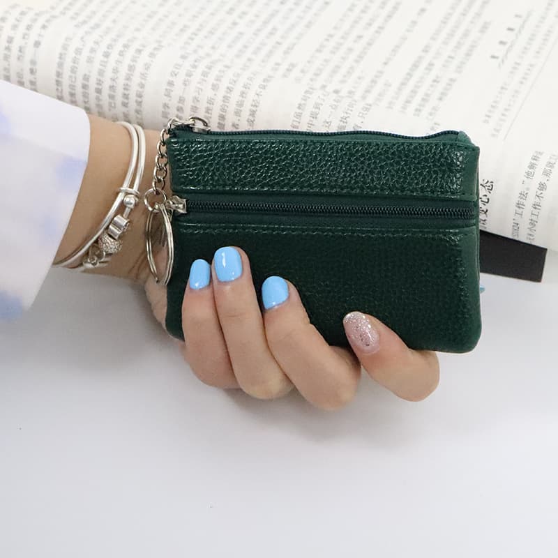 Small wallet, fashionable shoulder bag, short small clutch bag, key bag, card holder, coins, Korean style 2