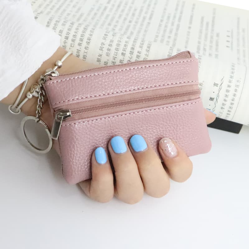 Small wallet, fashionable shoulder bag, short small clutch bag, key bag, card holder, coins, Korean style 4
