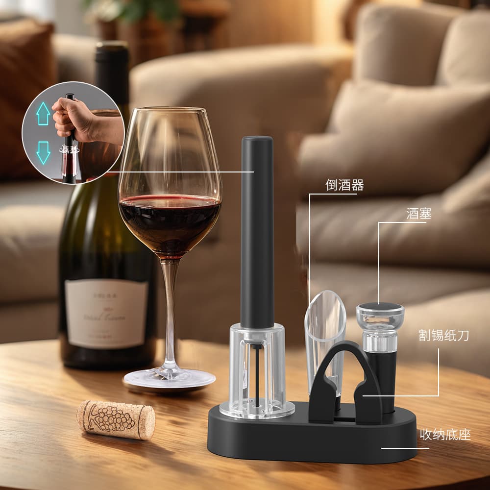 Kelitong pen -shaped gas pressure drove opening device Foreign trade spot wine red wine needle -shaped pen -shaped gas pressure press 4