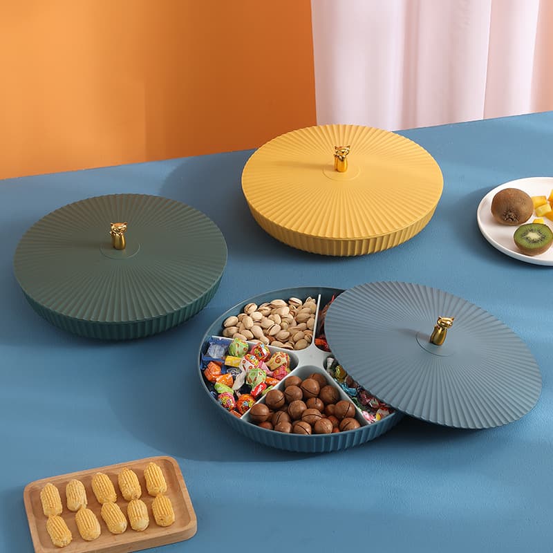 Light luxury candy dried fruit disk separation of platter fruit plate Modern snack plates house creative snack plates 2