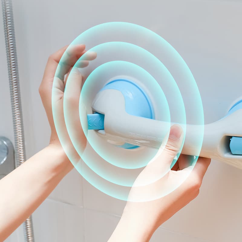 Wholesale tv bathroom handrail and bathroom suction cup is free of punching. 2