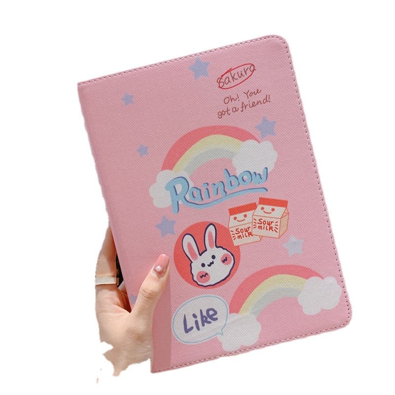 Suitable for matepadmax13.2 Xiaomi tablet 8 oppopad5 tablet protective cover cartoon leather case 5
