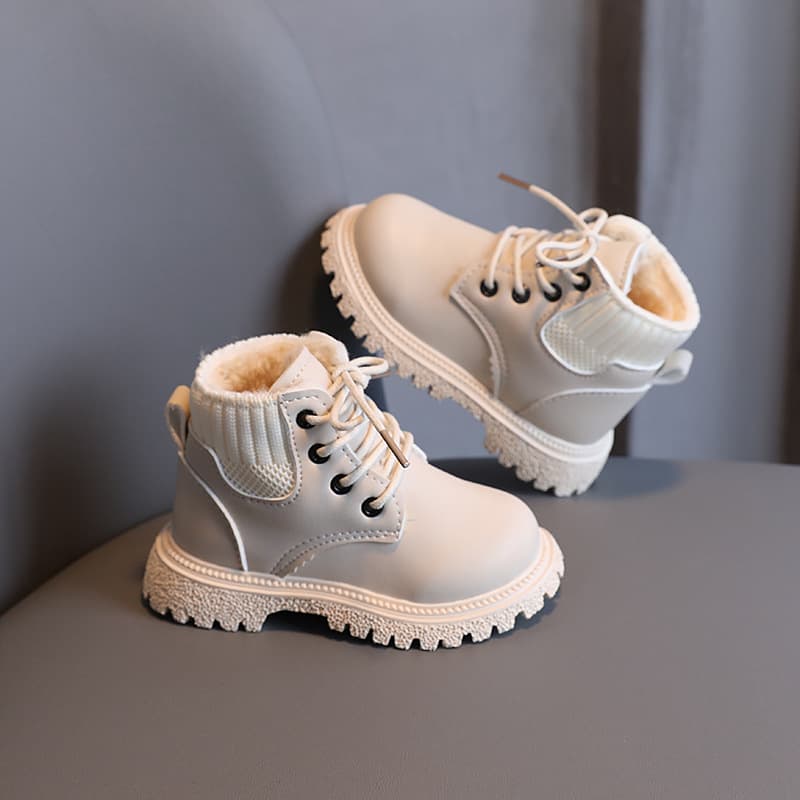 Martens, children's winter solid color insulated fashionable low boots for boys, 2021 collection, soft sole 4