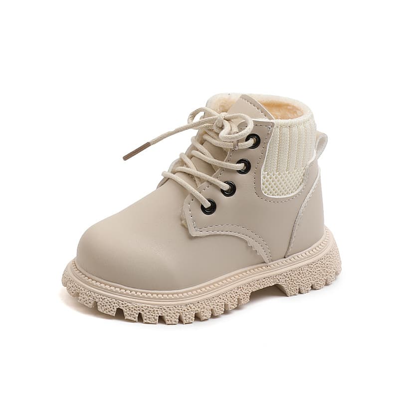 Martens, children's winter solid color insulated fashionable low boots for boys, 2021 collection, soft sole 5