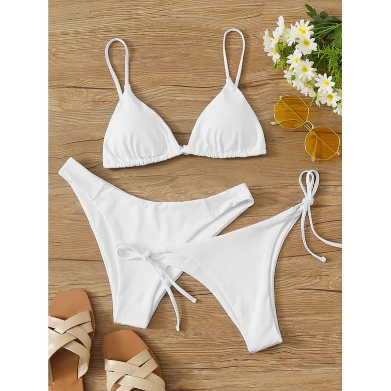 Multicoloured swimwear, fashionable set, 3 piece set, European style 2