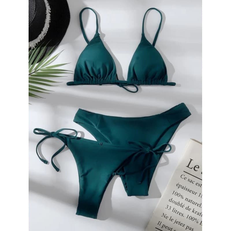 Multicoloured swimwear, fashionable set, 3 piece set, European style 3
