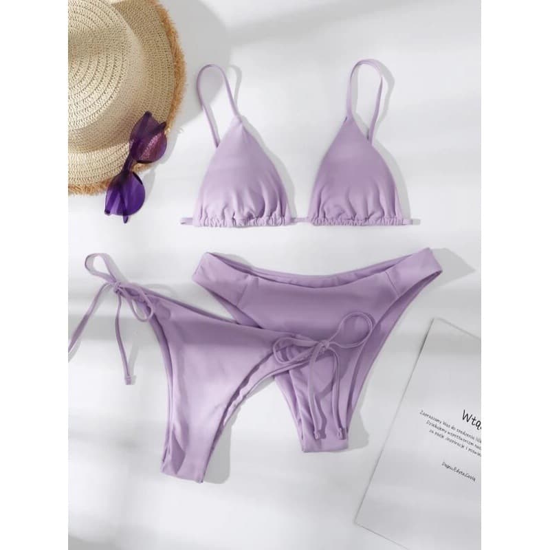 Multicoloured swimwear, fashionable set, 3 piece set, European style 5