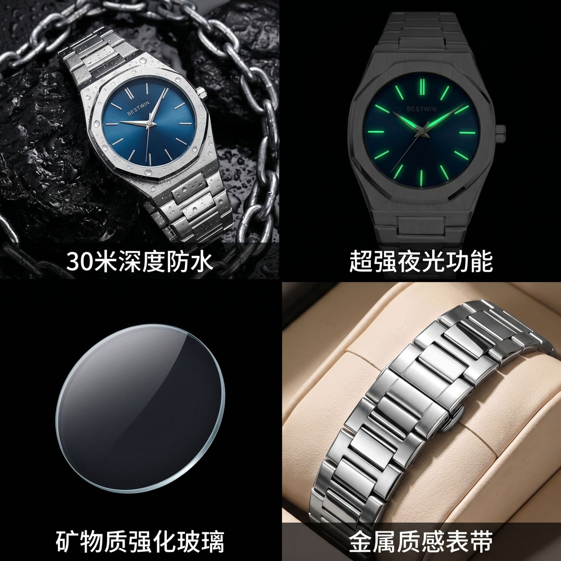 (Cross-border trading), (Wholesale), fashionable swiss watch, waterproof quartz watches, Switzerland, men's style 3