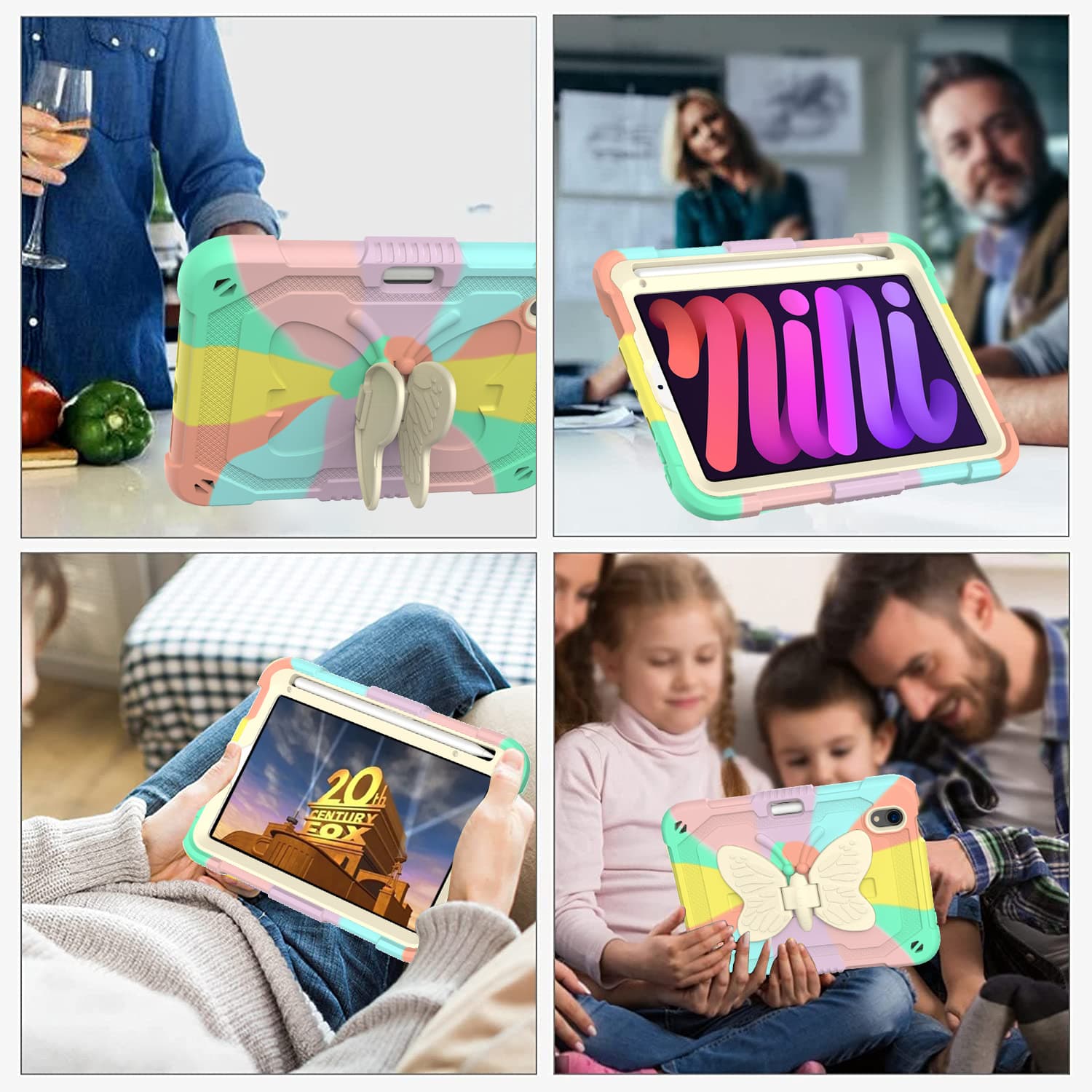 Applicable 2021 new iPad mini 6 protective set with brush slot flat shell Apple iPad all -inclusive protective case 3