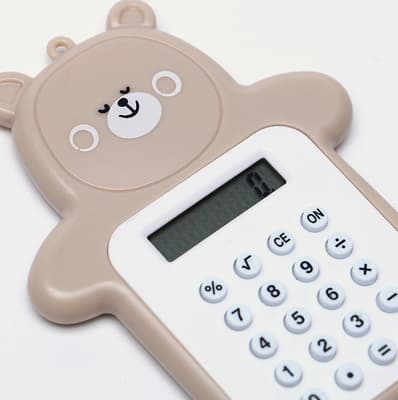 Cartoon cute rubber small handheld button for students, with little bears 4