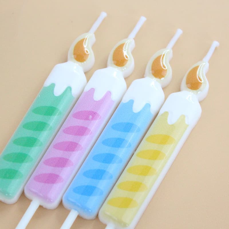 Wholesale Creative Romantic Color Four Seasons Wind Birthday Candle PVC box festive cake decoration supplies 3