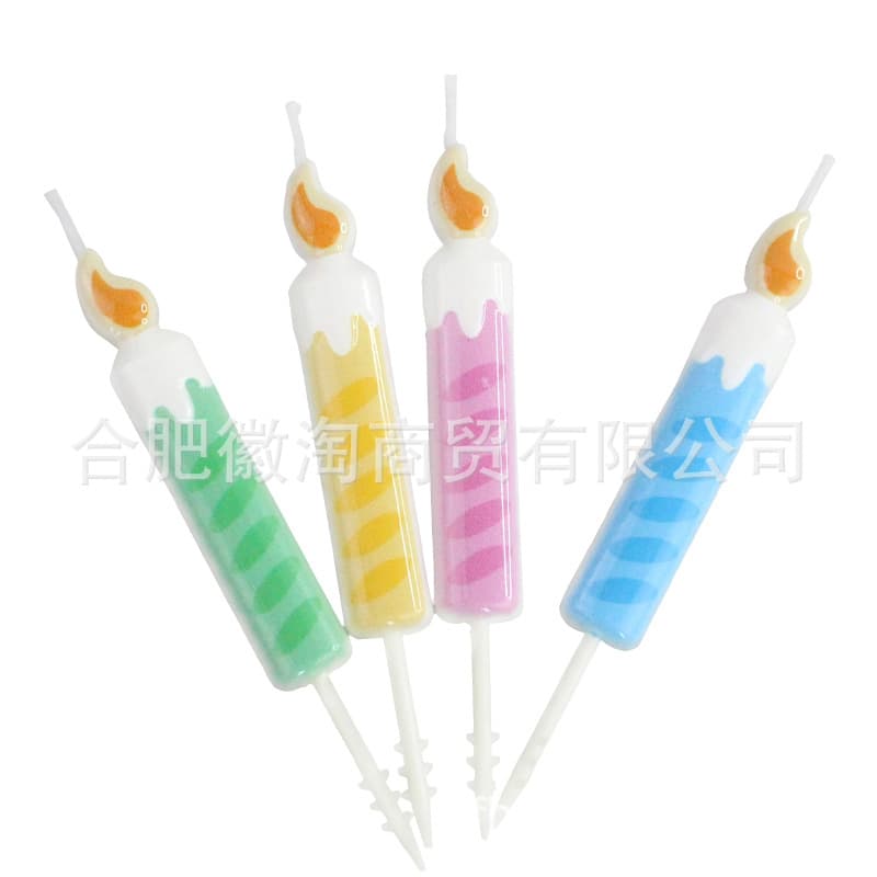 Wholesale Creative Romantic Color Four Seasons Wind Birthday Candle PVC box festive cake decoration supplies 5