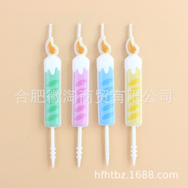 Wholesale Creative Romantic Color Four Seasons Wind Birthday Candle PVC box festive cake decoration supplies