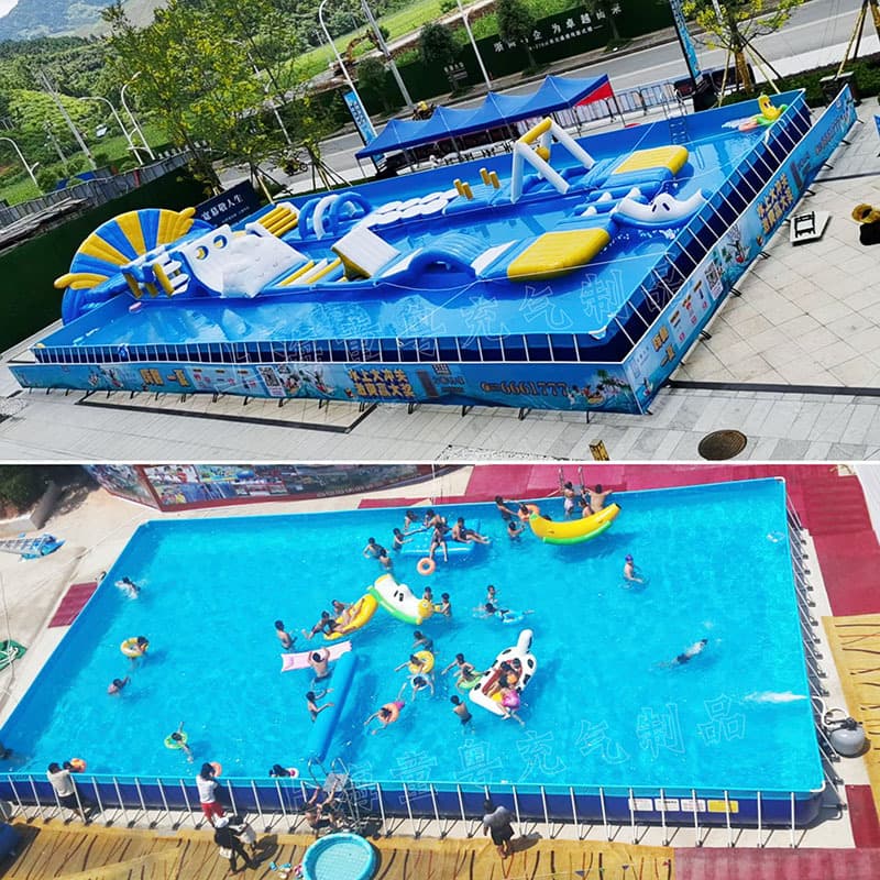 Large mobile bracket pool swimming pool construction site engineering storage sewage treatment equipment Water park manufacturer 2