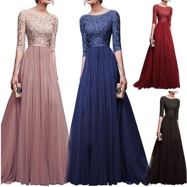 (Cross-border trading), demi-season evening dress, shiffon long skirt, European style 1