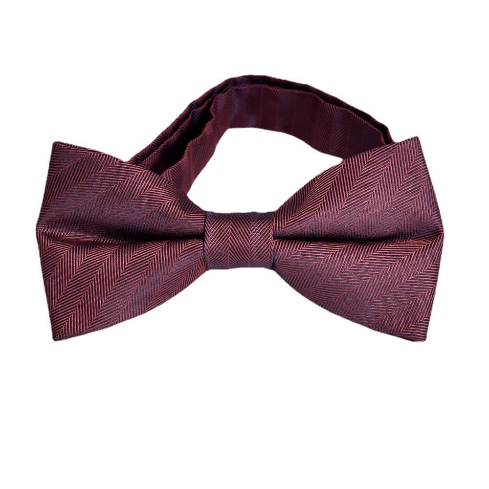 Men's burgundy festive red bow tie, plus size, (Physicals) 5