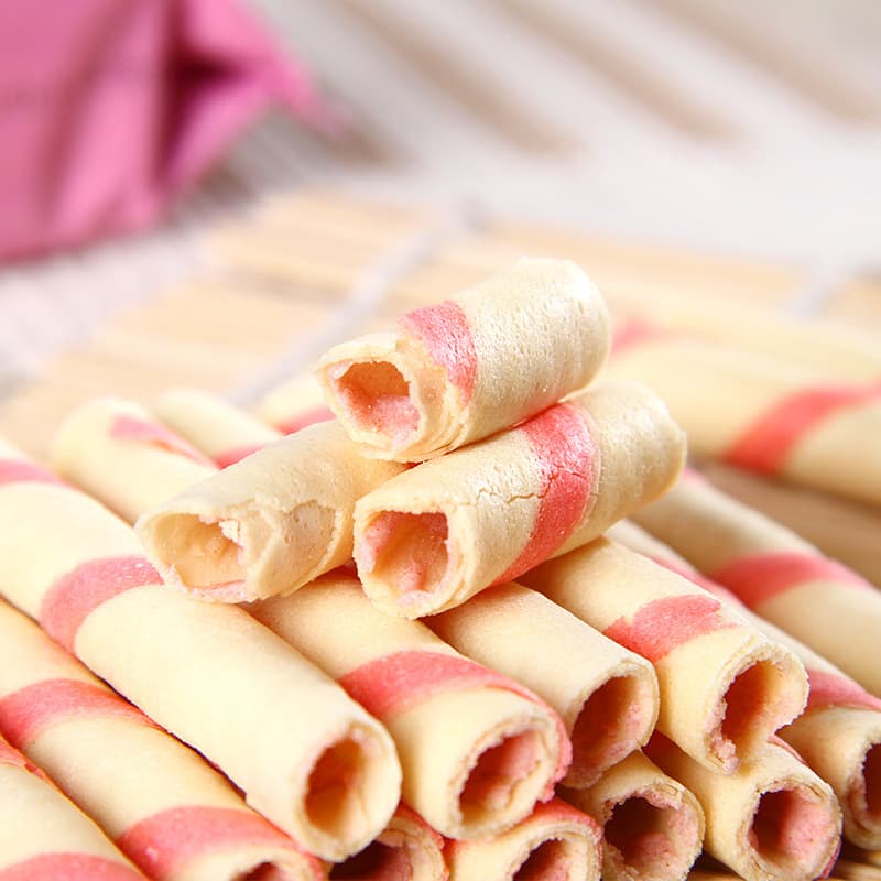 Leba Chocolate-Flavored Egg Roll Snacks, 50g Breakfast Biscuits 4