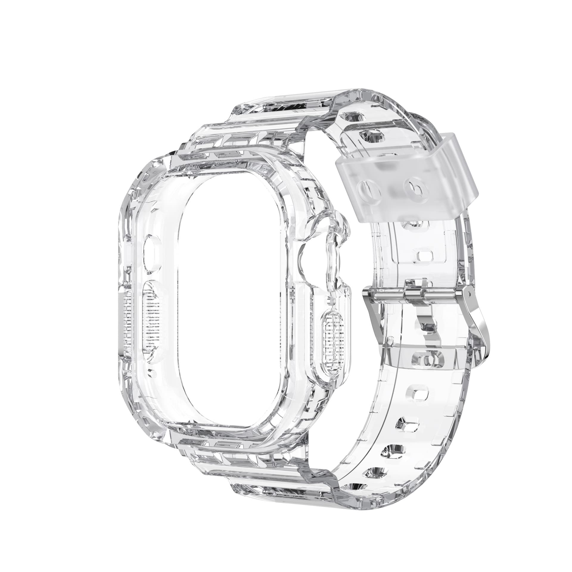 Apple Watch 8/9/10 42/46mm Transparent Glacier One-Piece Band 4