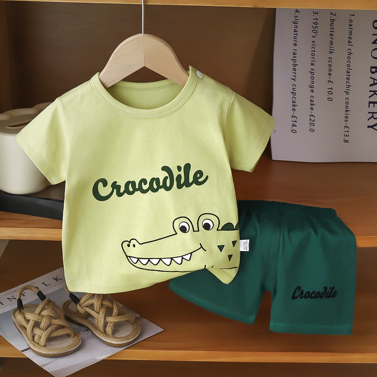 (Cross-border trading), children's summer sleeves, set, cotton down jacket for boys, short sleeve T-shirt, children's clothing, Korean style 3