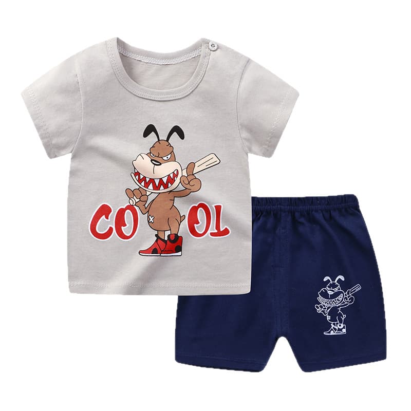 (Cross-border trading), children's summer sleeves, set, cotton down jacket for boys, short sleeve T-shirt, children's clothing, Korean style 5