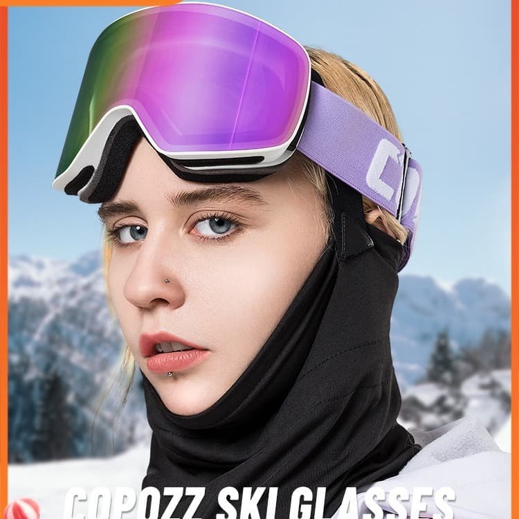 COPOZZ Ski double-layer glasses for men and women for adults, equipment anti-fog 1