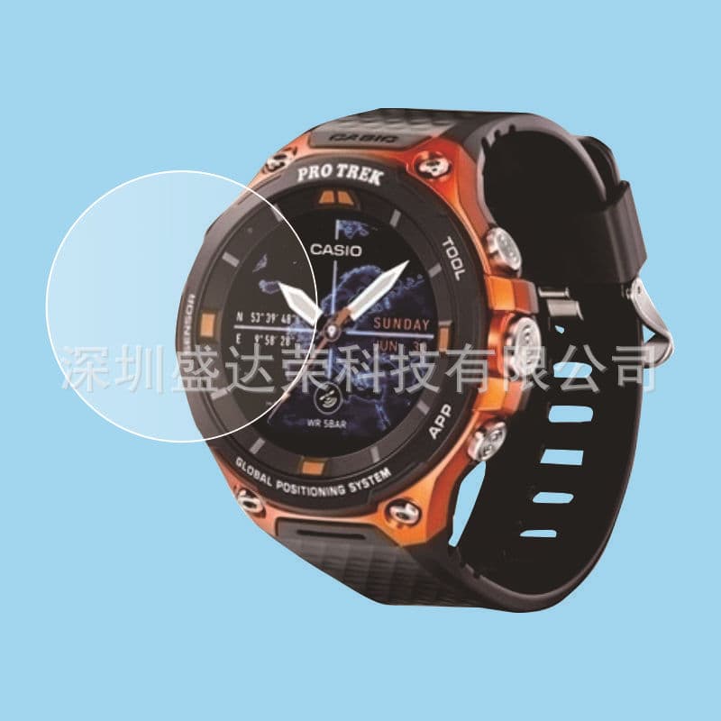 [适用于卡西欧Pro-Trek钢化膜手表膜 G-SHOCK玻璃膜 GA100膜TR770] 2