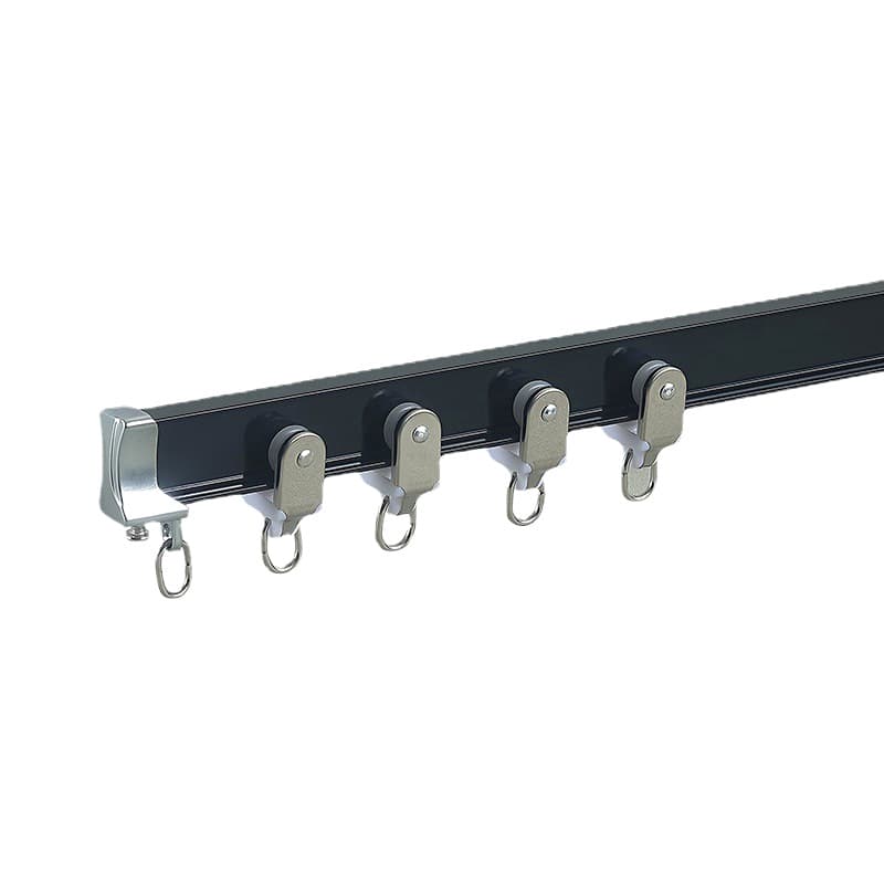 Thickened aluminum alloy curtain curved track L-shaped U-shaped curved curtain track curved track can be bent by hand track bay window curved track 5