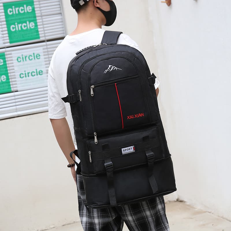Capacious off-road backpack, autumn bag for leisure to go out for traveling, worn on the shoulder, trend of season 4