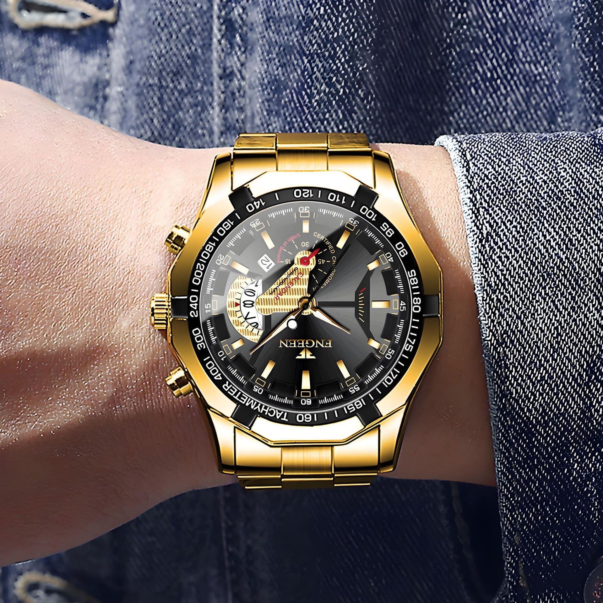 (Cross-border trading), mechanical waterproof mechanical watch, big dial, creative calendar 2