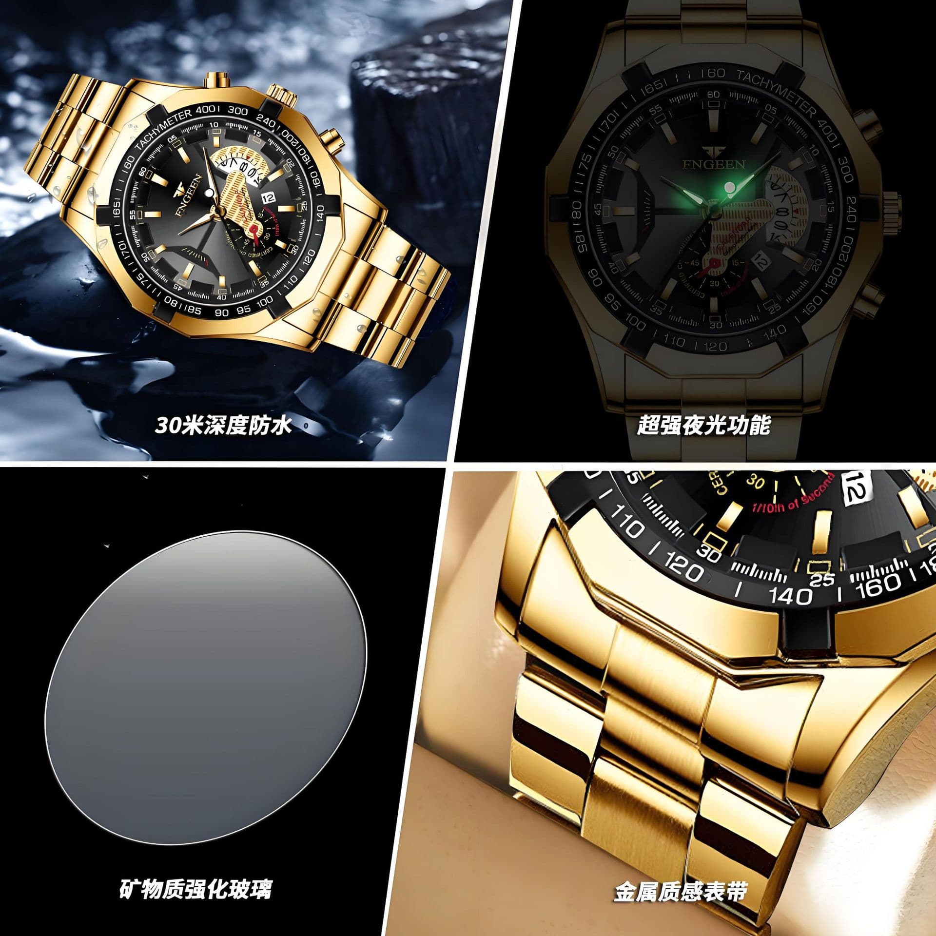 (Cross-border trading), mechanical waterproof mechanical watch, big dial, creative calendar 4