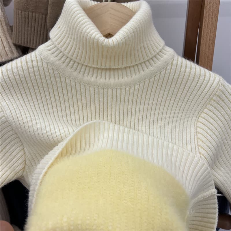 (Wholesale), fleece velvet base body-friendly solid color colored children's demi-season sweater for men and women, children's clothing 4