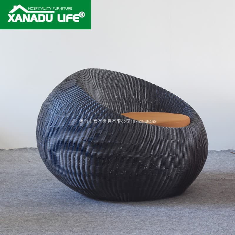 Xanadu Woven Rattan Outdoor Lounge Chair - Single Seat 4