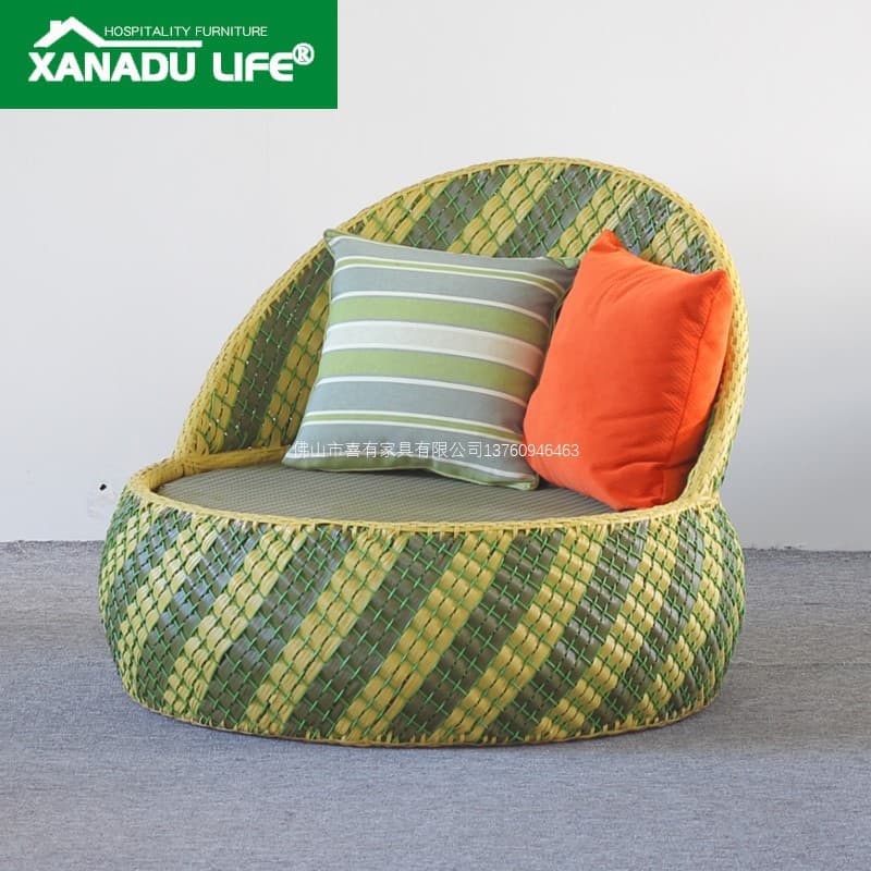 Xanadu Woven Rattan Outdoor Lounge Chair - Single Seat 1