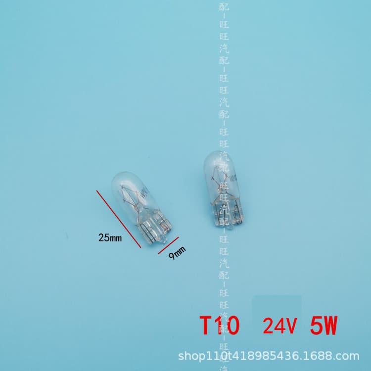 Car T10T15T13 plug -in bulb 12V5W21W halogen lamp bubble instrument light show wide lamp license 3