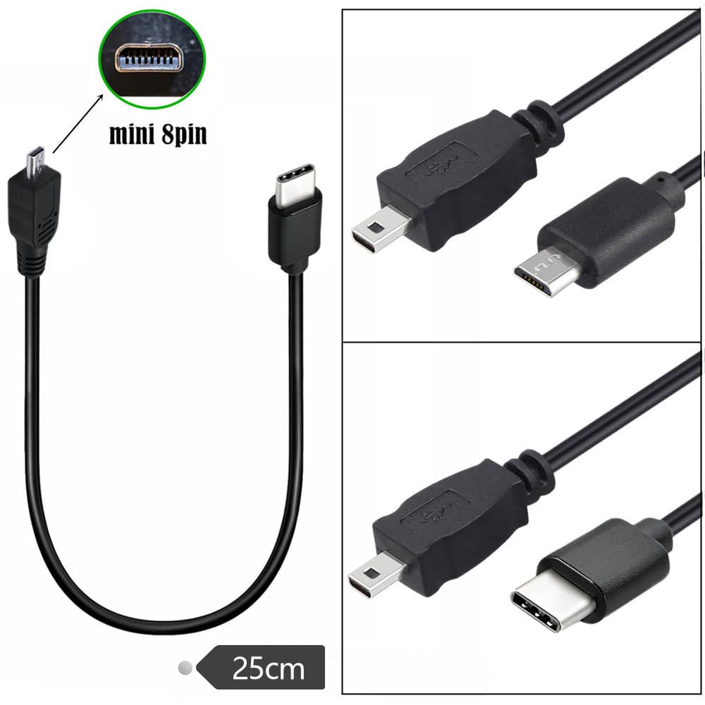 Type-c OTG data cable mini8p mobile phone reading SLR digital camera photos and videos is suitable for Nikon