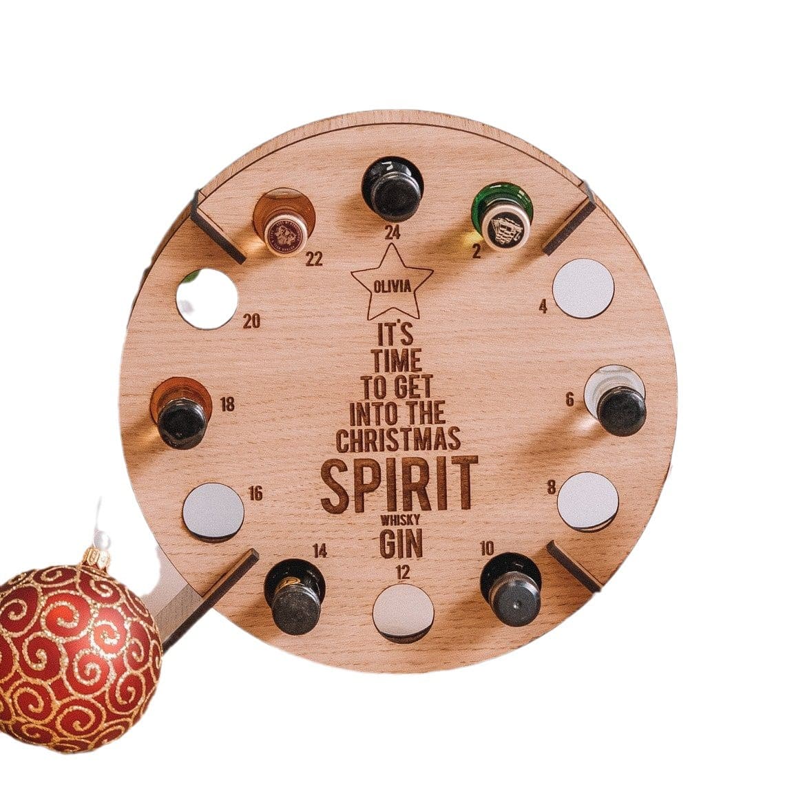 Christmas countdown ornaments bar home decoration supplies Christmas tree wine rack wooden craft creative wine rack 5
