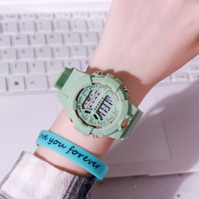 Universal electronic waterproof brand digital watch for men and women 2