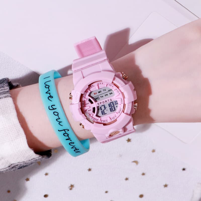 Universal electronic waterproof brand digital watch for men and women 4
