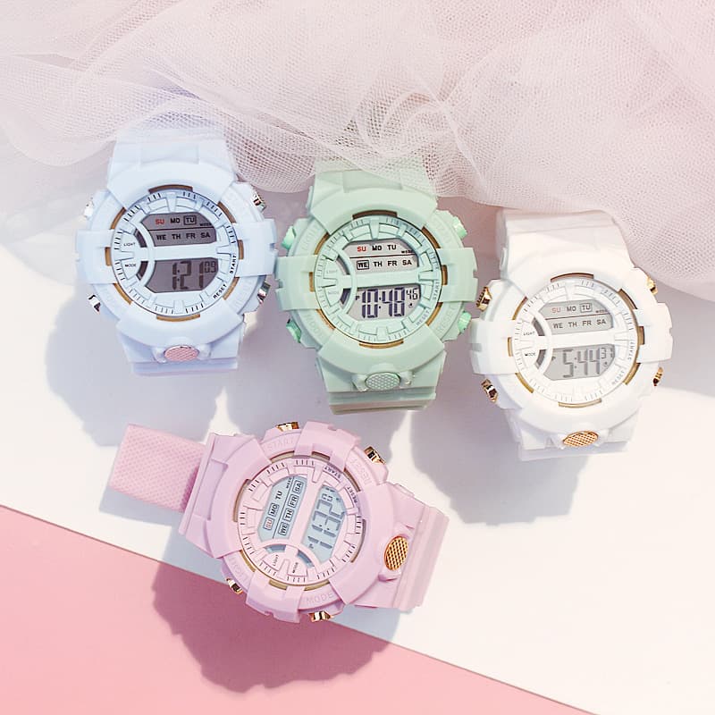 Universal electronic waterproof brand digital watch for men and women 1