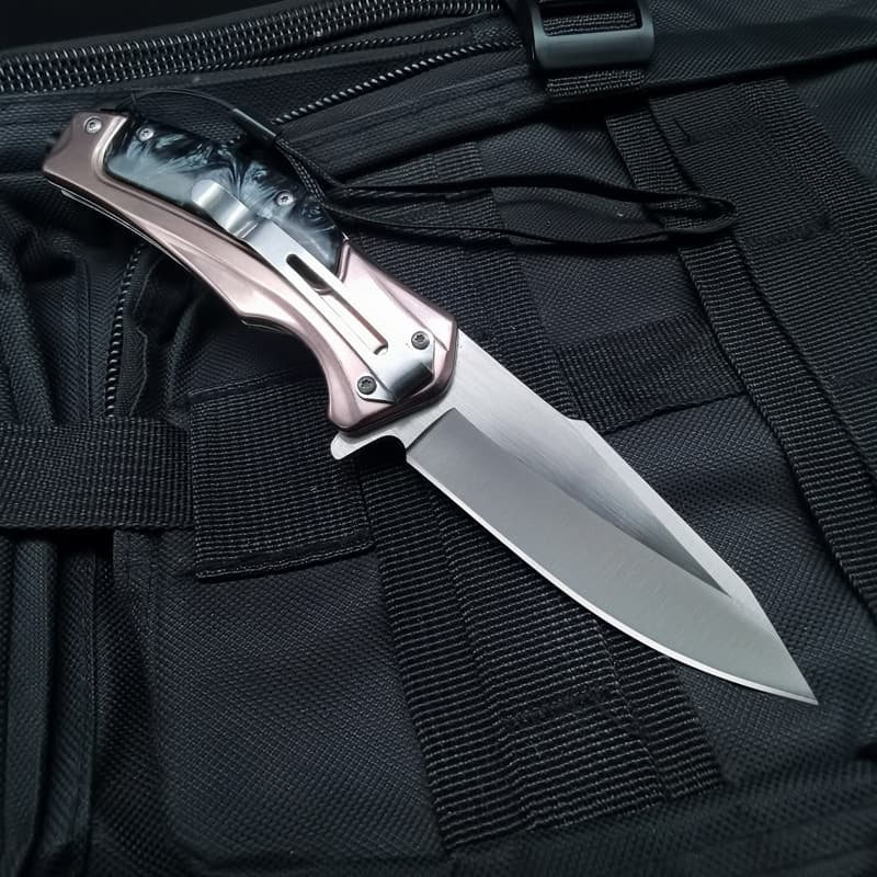 Mini Outdoor Sword Fold Fruit Knife Folding Small Sword Collection Military Knife Anti -Body Folding Knife 2
