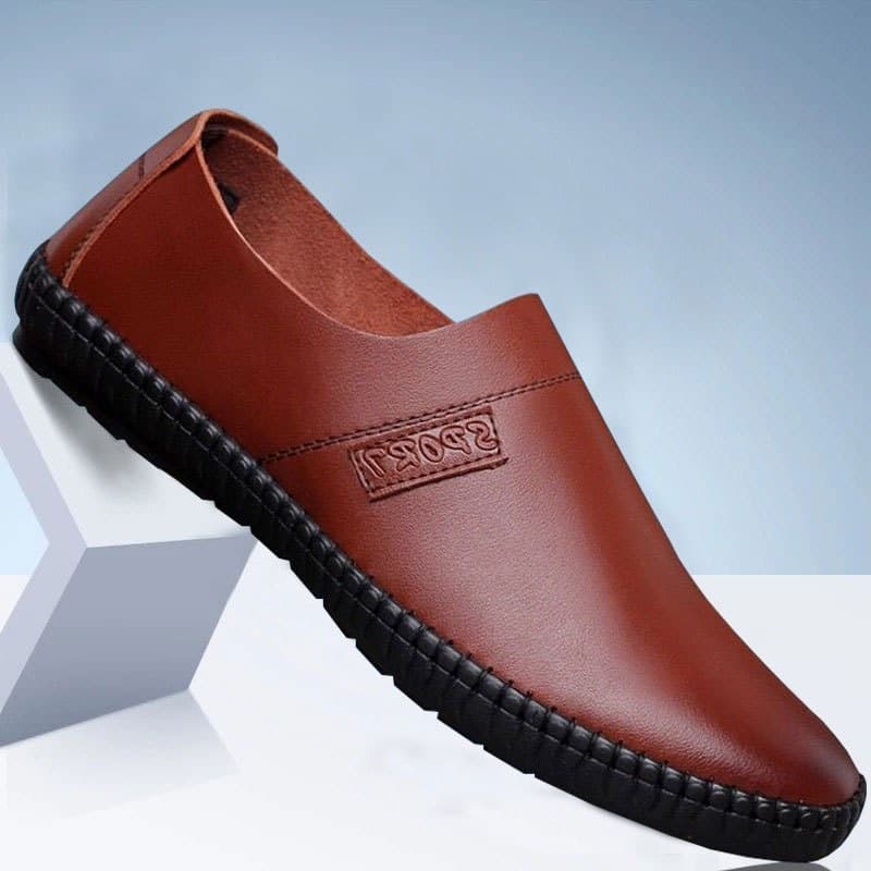 Man Shoes for Men Man Formal Leather Black or Brown Loafers 4