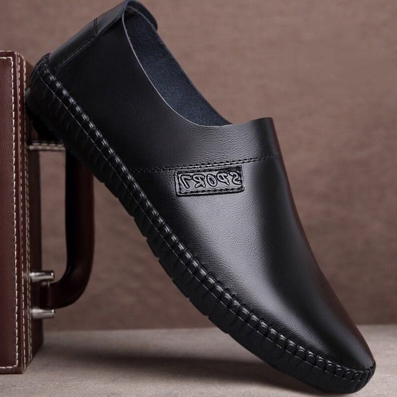 Man Shoes for Men Man Formal Leather Black or Brown Loafers
