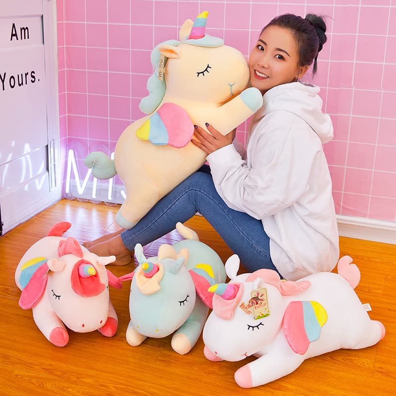Big rainbow plush toy, pillow, rag doll, unicorn, Birthday gift 3