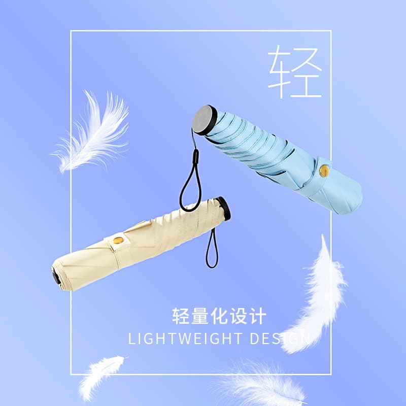 Pencil, ultra light umbrella solar-powered, Birthday gift, custom-made, UF-protection 2
