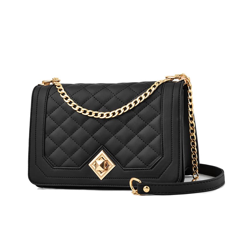 Shoulder bag, one-shoulder bag with diamond pattern, fashionable bag strap, Korean style, Chanel style, chain bag